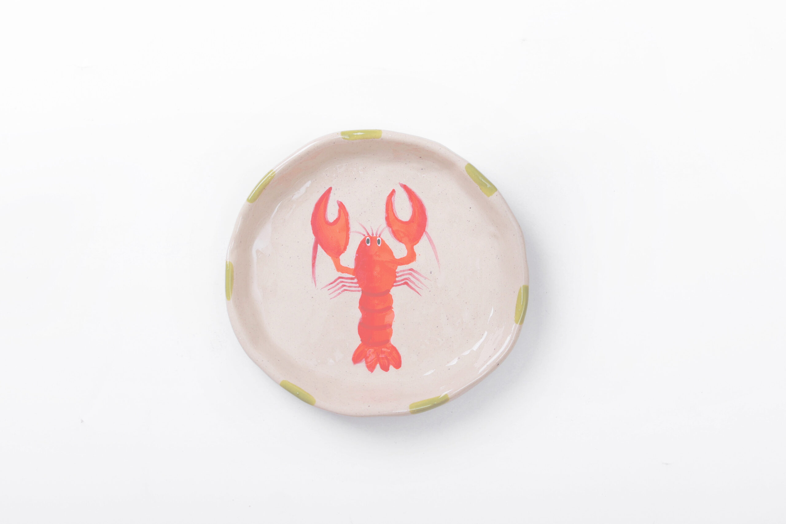 Hand-painted Plate – Lobster – 5.2″